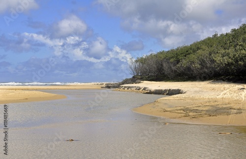 seventy five mile beach near Eli Creek on the east coast of Fraser Island, Queensland, Australia