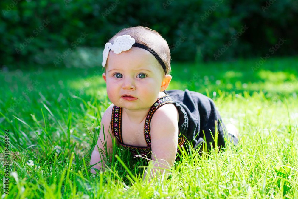 6 Month Old Baby Girl Outdoors 6 Month Old Baby Girl Outdoors