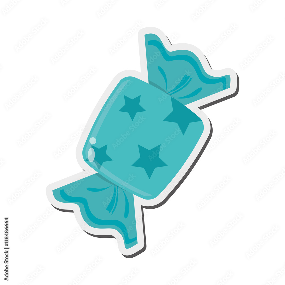 flat design wrapped candy icon vector illustration flat design wrapped candy icon vector illustration