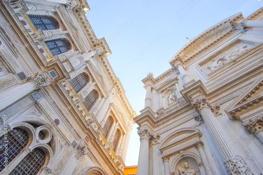 Venice, Italy, July, 7, 2016: ancient cathedral in Venice, Italy