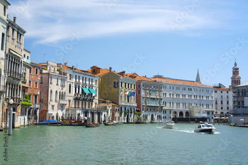Venice, Italy, June, 21, 2016: Landscape with the image of channel in Venice, Italy