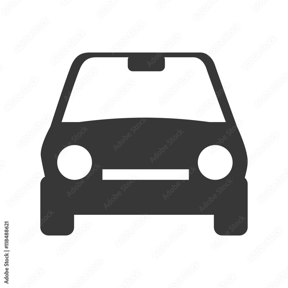car automobile auto transport vehicle front icon vector illustration isolated