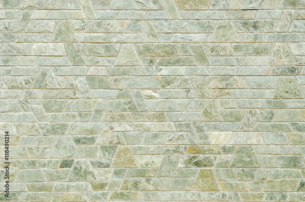Obraz premium pattern of green slate stone wall surface