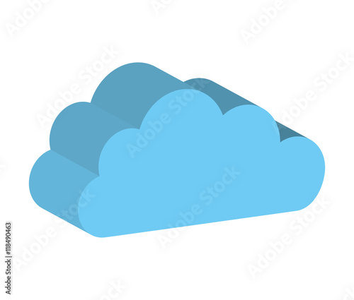 cloud computing silhouette icon