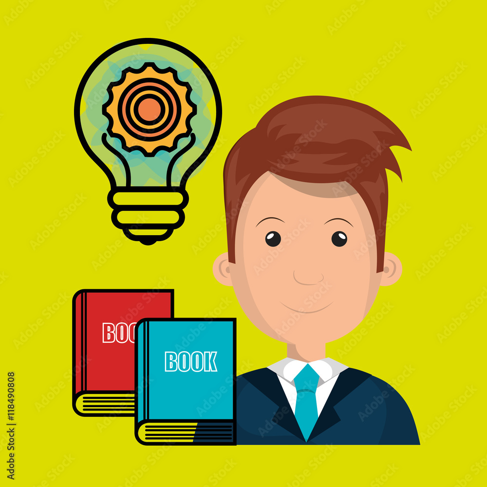 man books idea icon vector illustration graphic man books idea icon vector illustration graphic