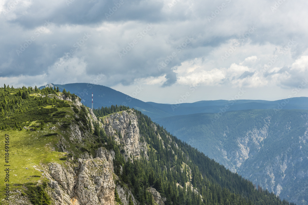 Hiking on Rax mountain Austria