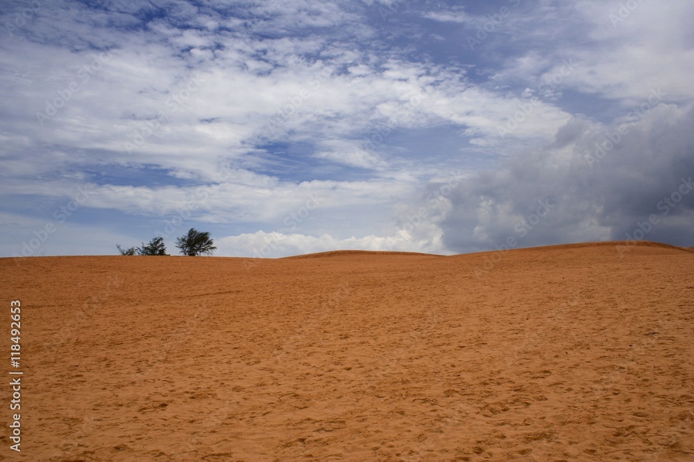 Obraz premium Red sand dune in Mui Ne, South Vietnam