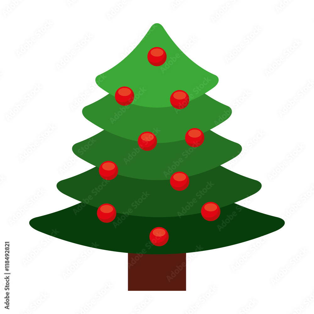 tree pine christmas isolated icon