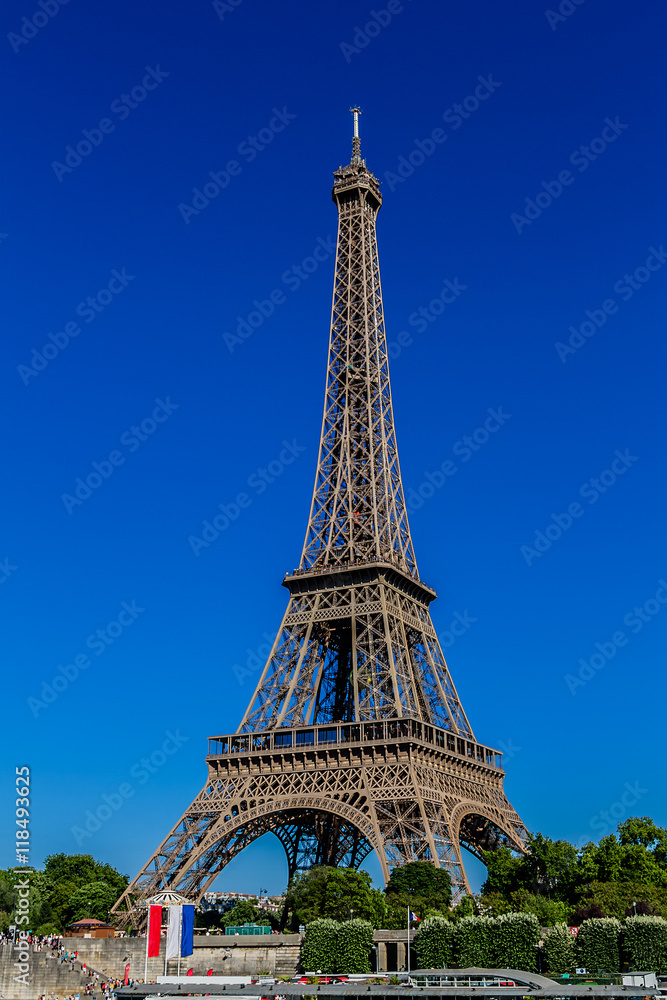 Tour Eiffel (Eiffel tower) from the Seine River. Paris. France. Tour Eiffel (Eiffel tower) from the Seine River. Paris. France.