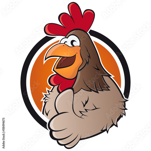 happy rooster vector clipart