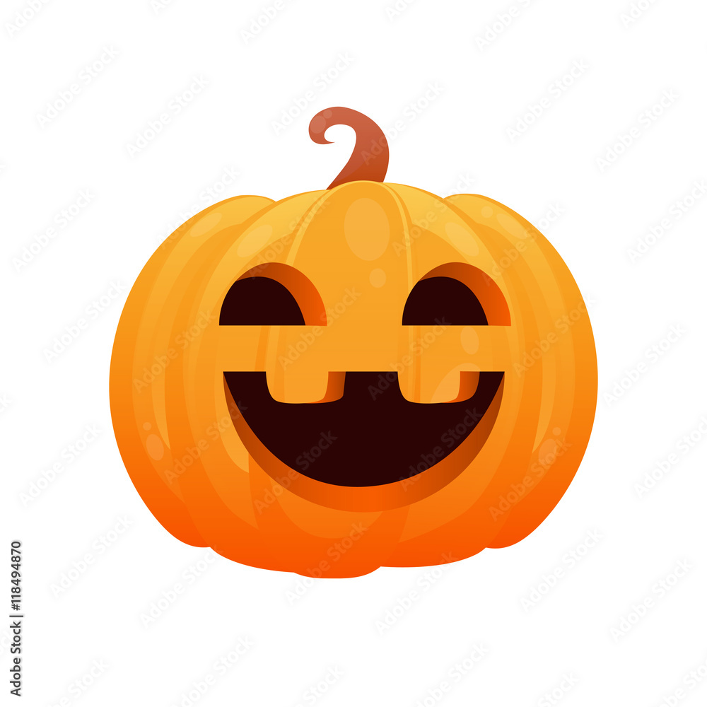 Halloween Pumpkin isolated on white background. Game Design. Vector illustration Halloween Pumpkin isolated on white background. Game Design. Vector illustration