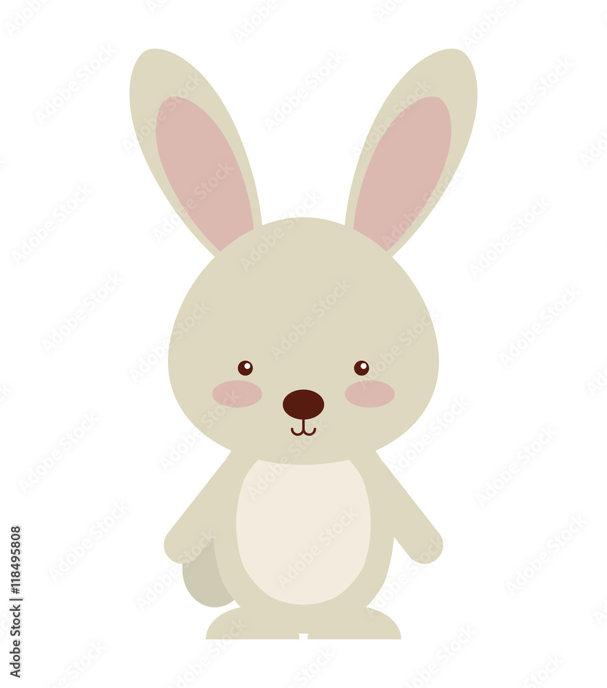 woodland rabbit animal character cute icon woodland rabbit animal character cute icon