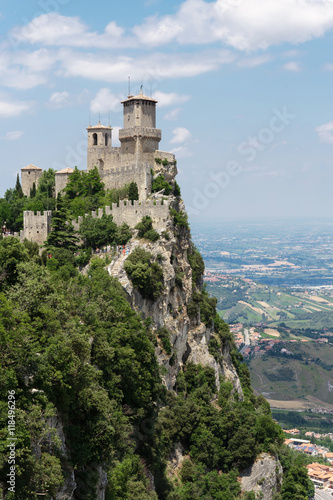 Fortress on a cliff in San Marino