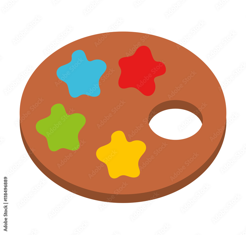paint pallette isolated icon paint pallette isolated icon