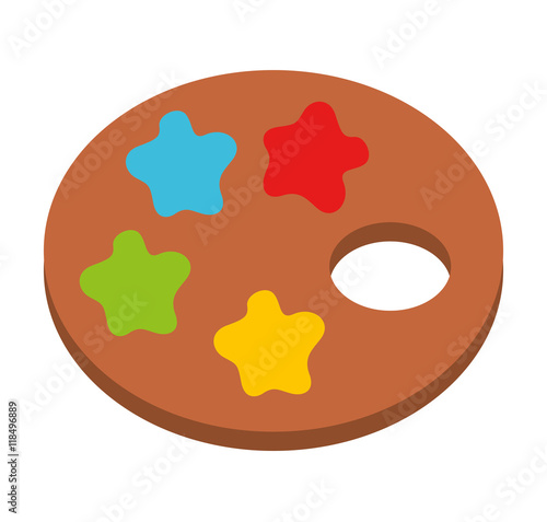 paint pallette isolated icon