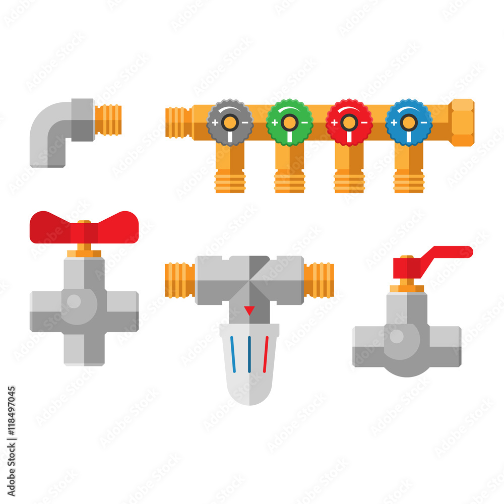 Gas or water crane flat icon vector illustration. Gas or water crane flat icon vector illustration.