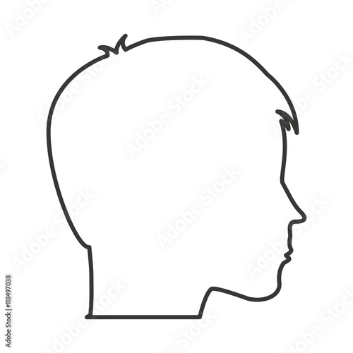 head human profile isolated