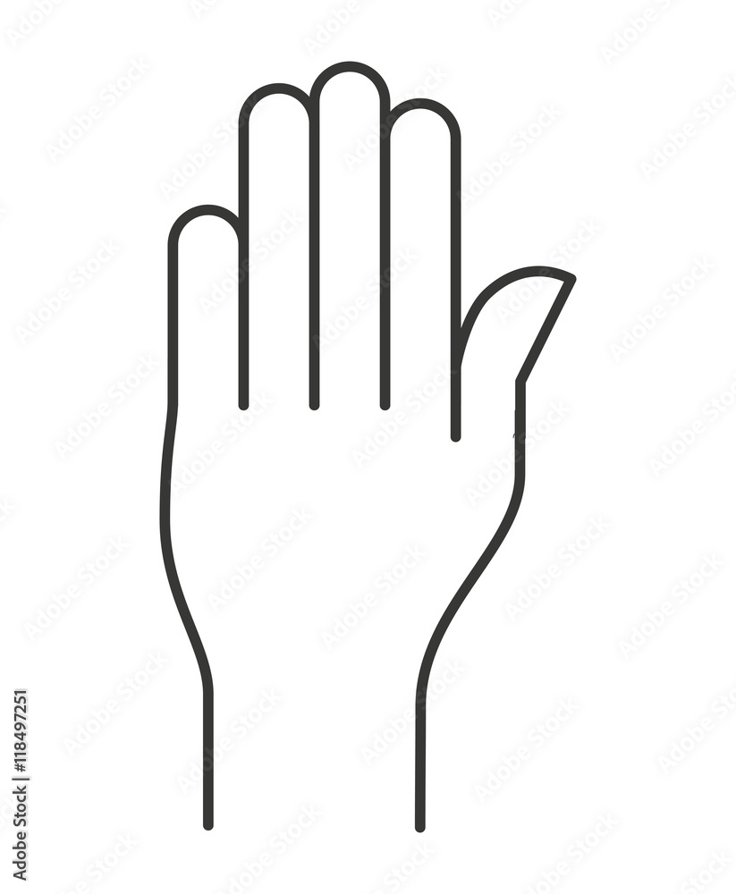 hand human sign isolated icon hand human sign isolated icon
