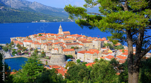 Korcula old town, Dalmatia coast, Croatia photo