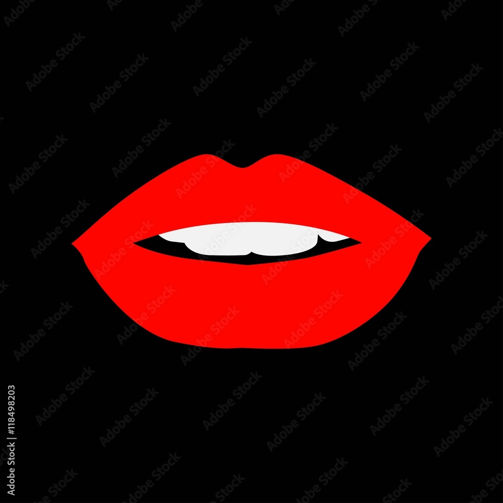 Obraz premium beautiful women smiles. Vector icon