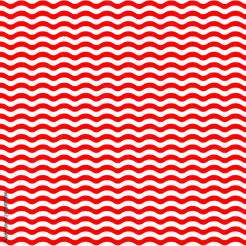 Red waves on white background