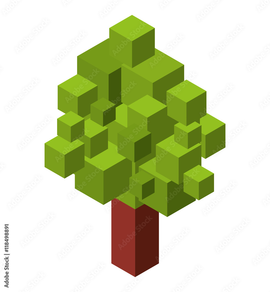 tree plant isometric icon tree plant isometric icon