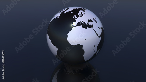 Planet earth and blue background