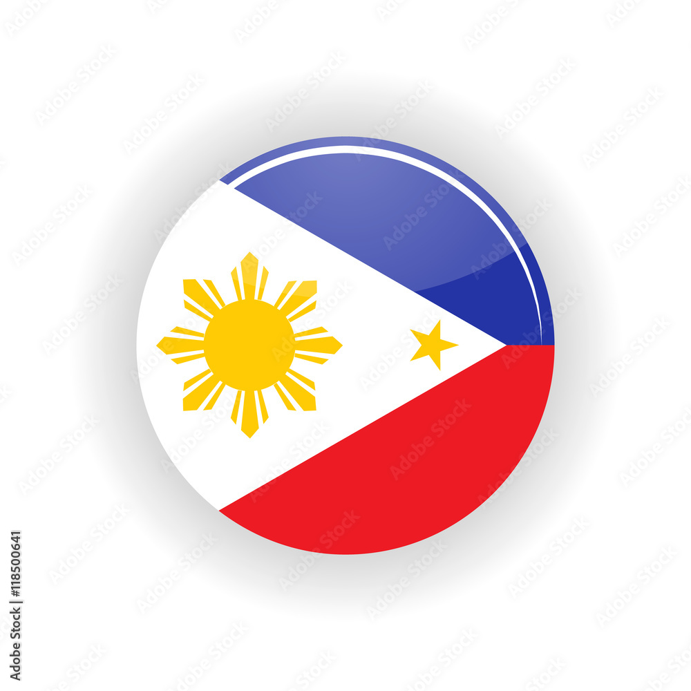 Philippines icon circle isolated on white background. Manila icon vector illustration Philippines icon circle isolated on white background. Manila icon vector illustration