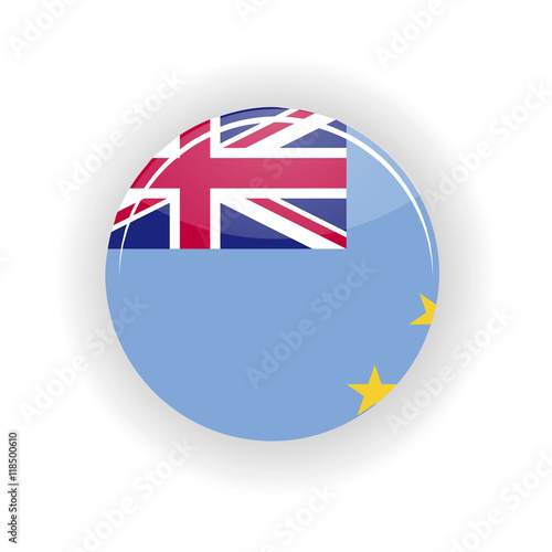 Free Download Tuvalu icon circle isolated on white background. Funafuti icon vector illustration - GFXLoad