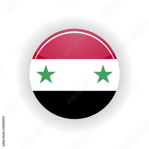 Free Download Syria icon circle isolated on white background. Damascus icon vector illustration - GFXLoad