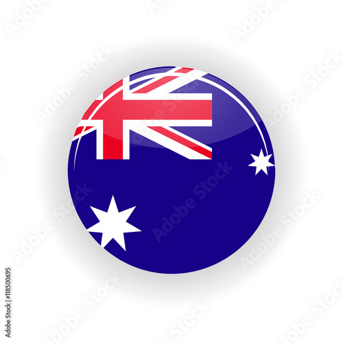 Australia icon circle isolated on white background. Canberra icon vector illustration