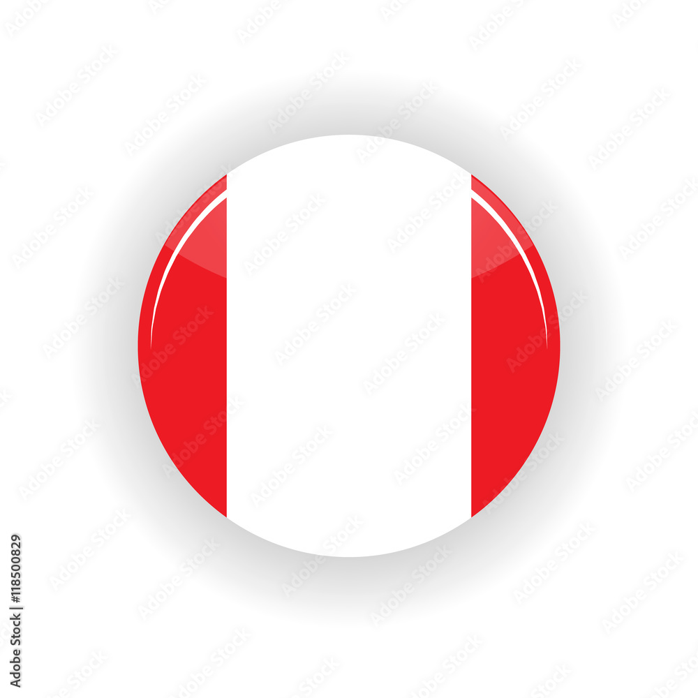 Peru icon circle isolated on white background. Lima icon vector illustration Peru icon circle isolated on white background. Lima icon vector illustration