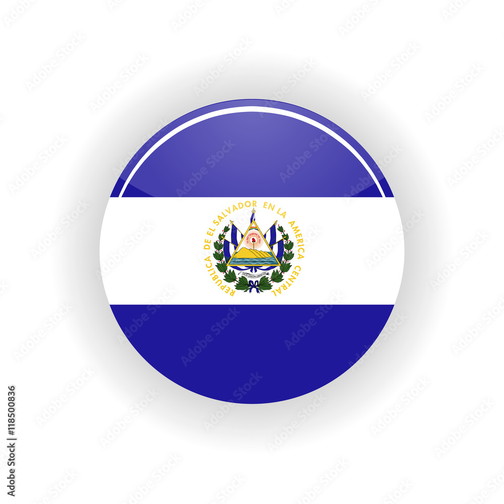 Salvador icon circle isolated on white background. San Salvador icon vector illustration Salvador icon circle isolated on white background. San Salvador icon vector illustration