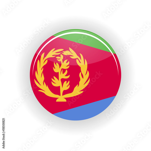 Eritrea icon circle isolated on white background. Asmara icon vector illustration