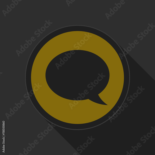 dark gray and yellow icon - speech bubble
