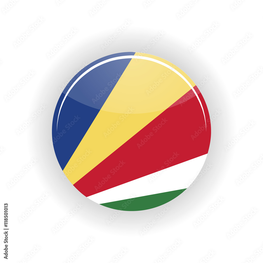 Seychelles icon circle isolated on white background. Victoria icon vector illustration Seychelles icon circle isolated on white background. Victoria icon vector illustration