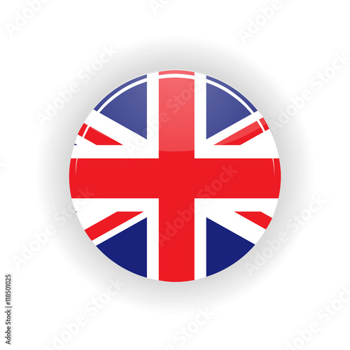 United Kingdom icon circle isolated on white background. London icon vector illustration