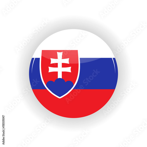 Slovakia icon circle isolated on white background. Bratislava icon vector illustration