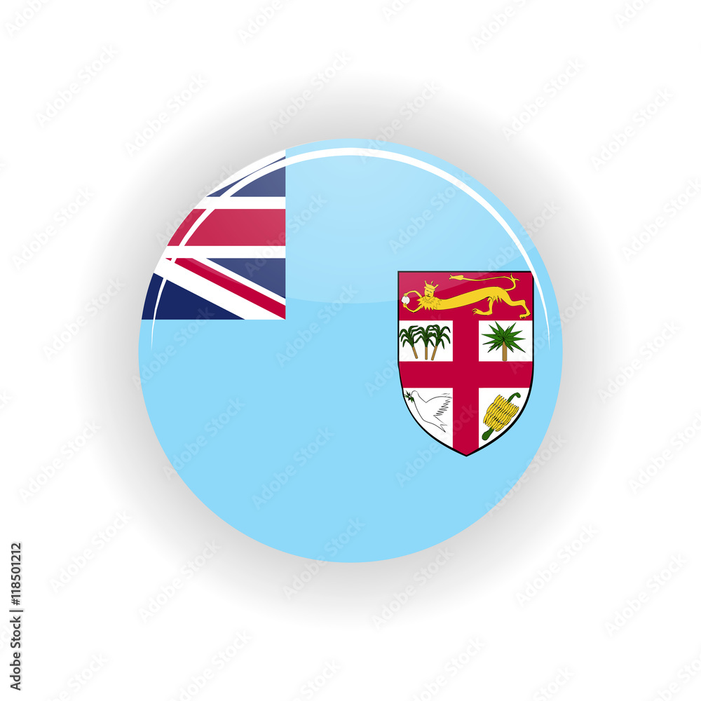 Fiji icon circle isolated on white background. Suva icon vector illustration Fiji icon circle isolated on white background. Suva icon vector illustration