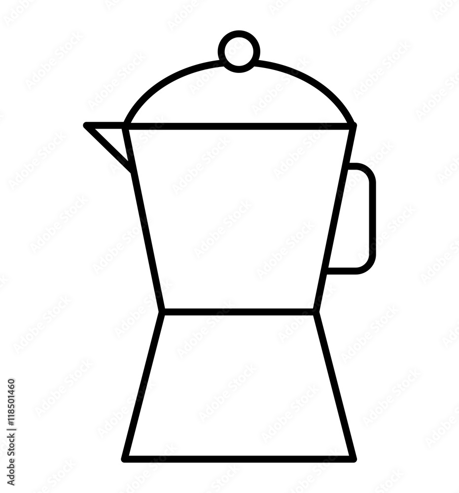 Obraz premium coffee teacup isolated icon