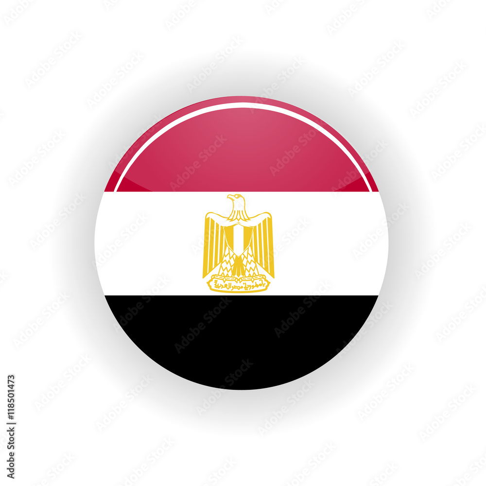 Obraz premium Egypt icon circle isolated on white background. Cairo icon vector illustration