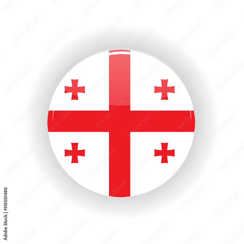 Georgia icon circle isolated on white background. Tbilisi icon vector illustration