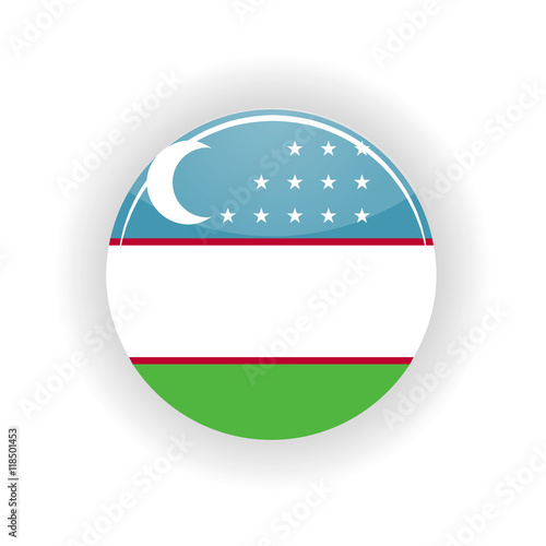Uzbekistan icon circle isolated on white background. Tashkent icon vector illustration Free Download Uzbekistan icon circle isolated on white background. Tashkent icon vector illustration - GFXLoad