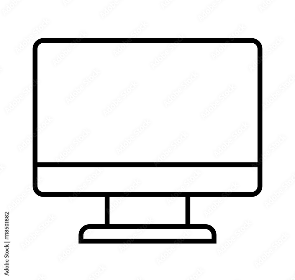 monitor computer desktop icon vector isolated design monitor computer desktop icon vector isolated design