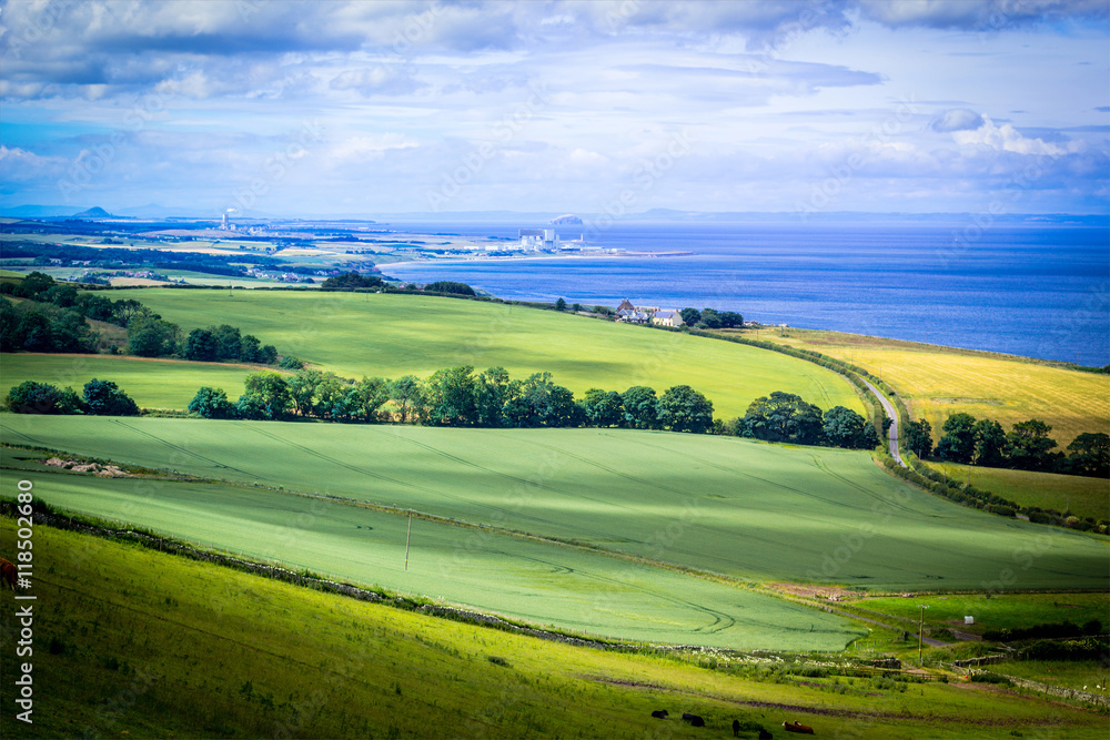 Scottish summer landscape, East Lothians, Scotland, UK