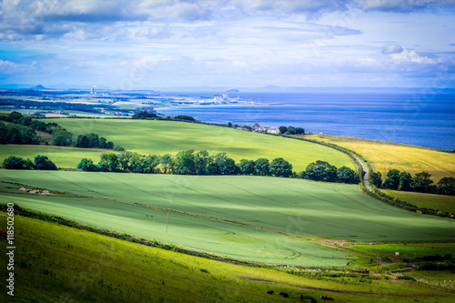Scottish summer landscape, East Lothians, Scotland, UK photo