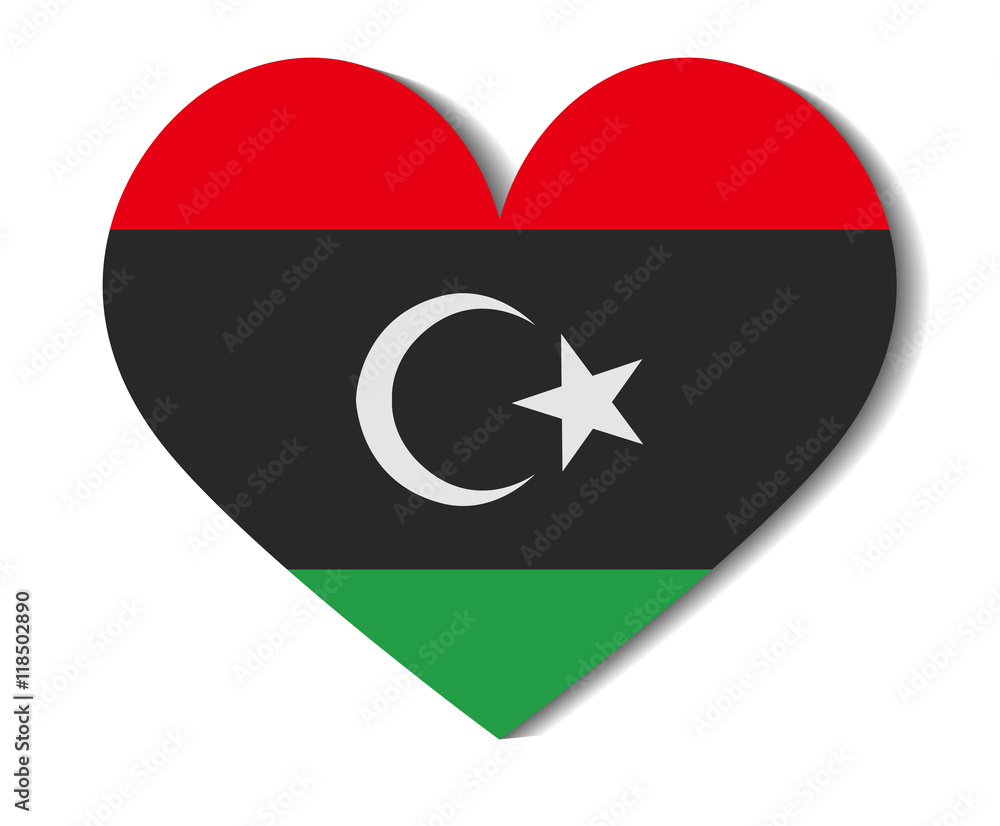 heart flag libya heart flag libya