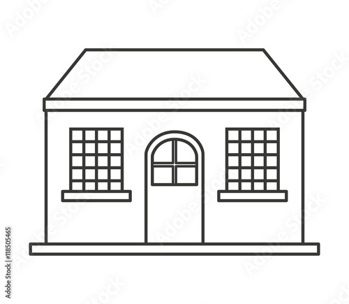 home house exterior isolated icon