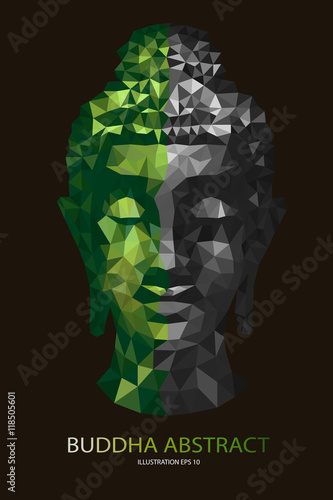 abstract tradition head buddha polygon