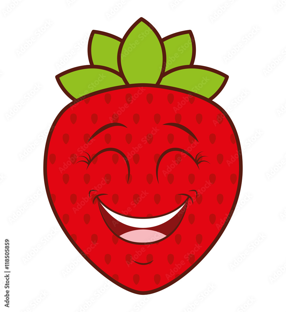fruit character face isolated icon fruit character face isolated icon